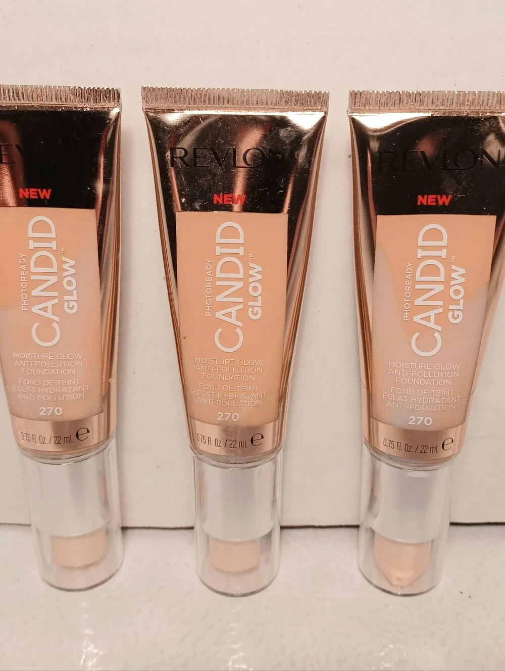 (3) Revlon Photoready Candid Glow Foundation, Natural Beige #270 - NEW!